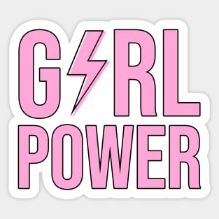 Girl Power Flash Pink Sticker